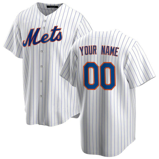 Baseball Jerseys Custom New York Mets White Home Replica Custom Game Jersey