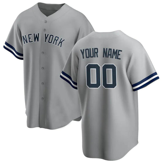 Baseball Jerseys Custom New York Yankees Gray Road Replica Custom Jersey