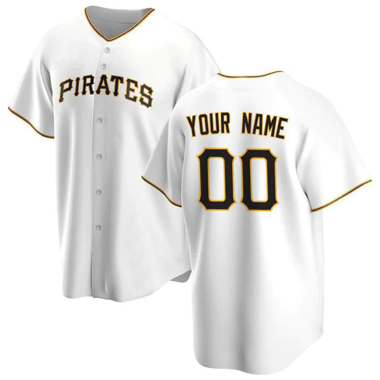 Baseball Jerseys Custom Pittsburgh Pirates White Home Replica Custom Jersey