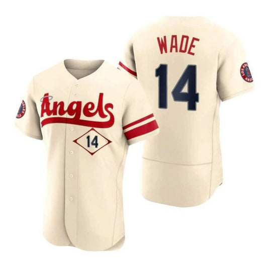 Baseball Jerseys Los Angeles Angels #14 Tyler Wade Cream Stitched 2022 City Connect Player Jersey