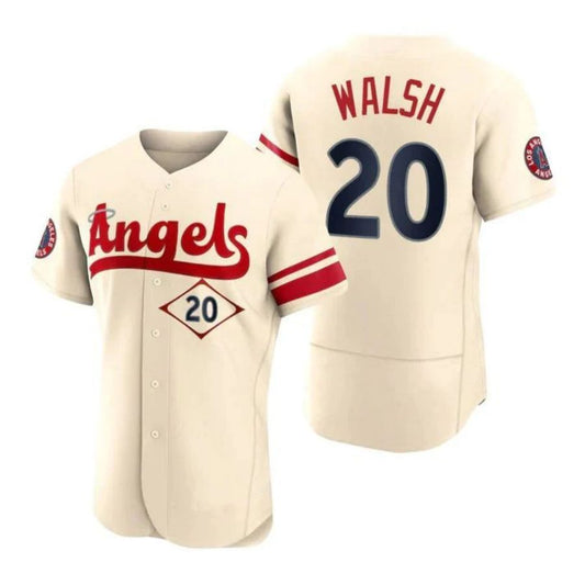 Baseball Jerseys Los Angeles Angels #20 Jared Walsh Cream Stitched 2022 City Connect Player Jersey