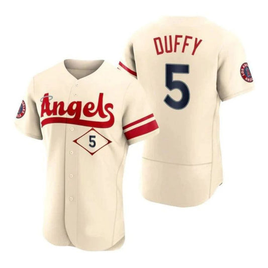 Baseball Jerseys Los Angeles Angels #5 Matt Duffy Cream Stitched 2022 City Connect Player Jersey