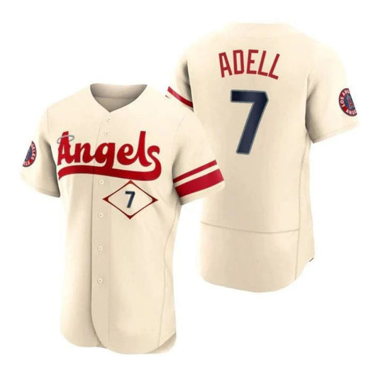 Baseball Jerseys Los Angeles Angels #7 Jo Adell Cream Stitched 2022 City Connect Player Jersey