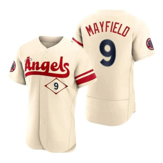 Baseball Jerseys Los Angeles Angels #9 Jack Mayfield Cream Stitched 2022 City Connect Player Jersey