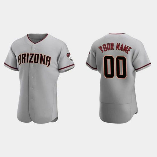 Custom Arizona Diamondbacks Stitched Gray 2022 Road Baseball Jersey