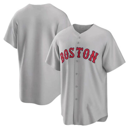 Custom Boston Red Sox Gray Road Replica Team Jersey Baseball Jerseys
