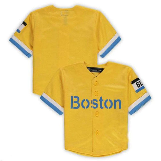 Custom Boston Red Sox Infant City Connect Replica Jersey - Gold Baseball Jerseys