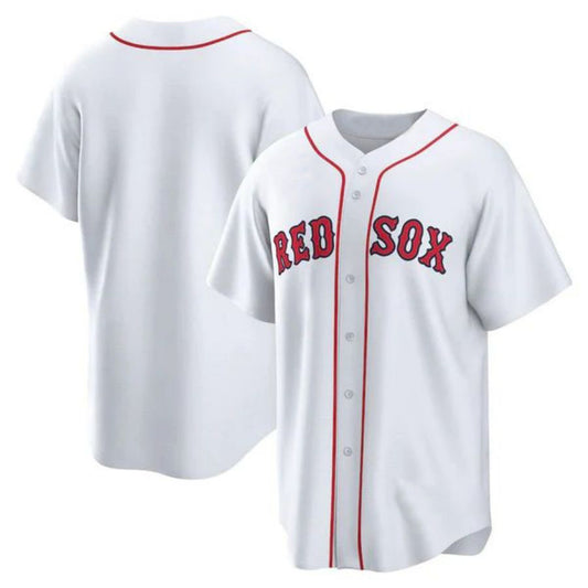 Custom Boston Red Sox White Home Blank Replica Jersey Baseball Jerseys