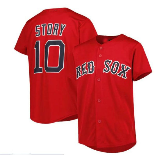 Boston Red Sox #10 Trevor Story Alternate Replica Player Jersey - Red Baseball Jerseys