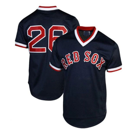 Boston Red Sox #26 Wade Boggs Mitchell & Ness Wade Boggs 1992 Authentic Cooperstown Collection Batting Practice Player Jersey - Navy Blue Baseball Jerseys