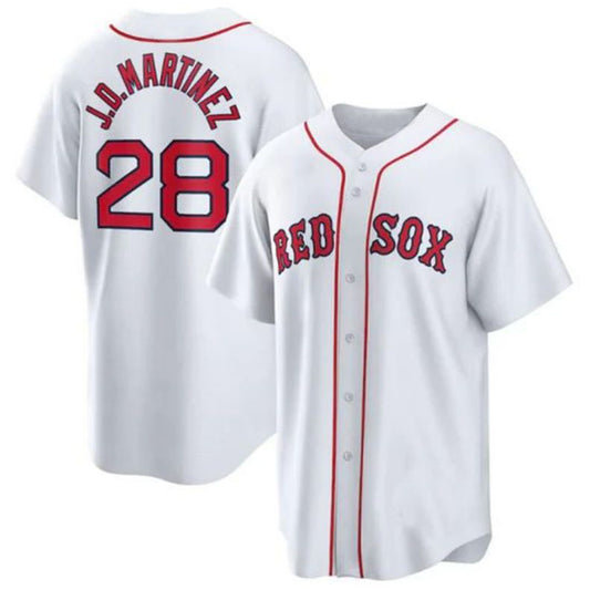 Boston Red Sox #28 J.D. Martinez Home Replica Player Name Jersey - White Baseball Jerseys