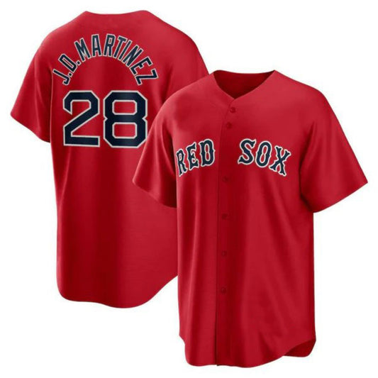 Boston Red Sox #28 J.D. Martinez Red Alternate Replica Player Name Jersey Baseball Jerseys