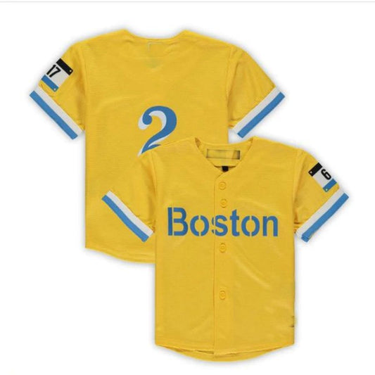 Boston Red Sox #2 Xander Bogaerts Toddler City Connect Replica Player Jersey - Gold Baseball Jerseys