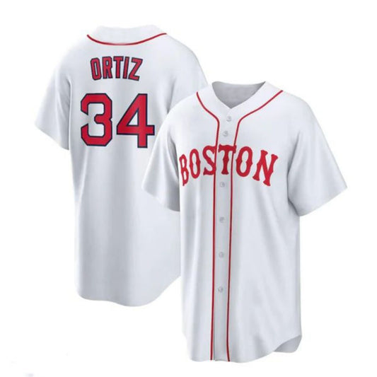 Boston Red Sox #34 David Ortiz Alternate Replica Player Jersey - White Baseball Jerseys
