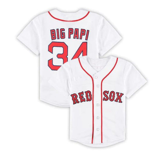 Boston Red Sox #34 David Ortiz Preschool 2022 Hall of Fame Replica Player Jersey - White Baseball Jerseys