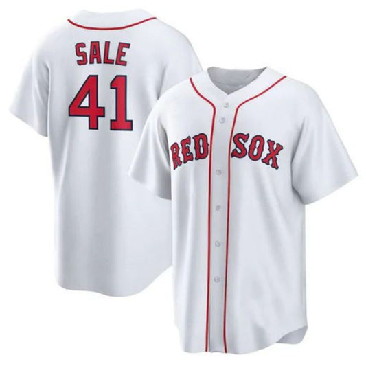 Boston Red Sox #41 Chris Sale Home Replica Player Name Jersey - White Baseball Jerseys