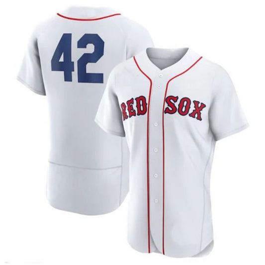 Boston Red Sox #42 Jackie Robinson Day Authentic Player Jersey - White Baseball Jerseys