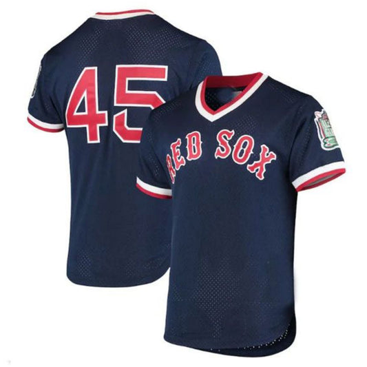 Boston Red Sox #45 Pedro Martinez Mitchell & Ness 1999 Cooperstown Collection Mesh Batting Practice Player Jersey - Navy Baseball Jerseys