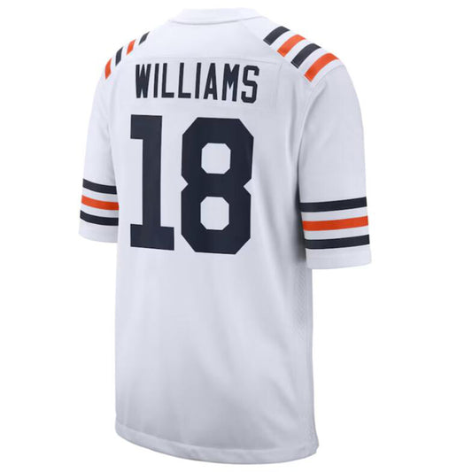 C.Bears #18 Caleb Williams White 2024 Draft 2nd Alternate Game Player Jersey Football Jerseys