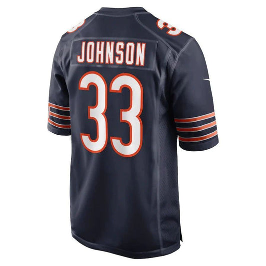 C.Bears #33 Jaylon Johnson Navy Game Player Jersey Stitched American Football Jerseys