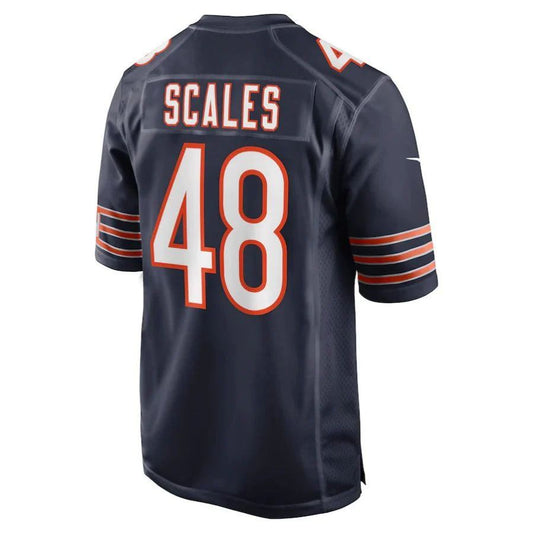 C.Bears #48 Patrick Scales Navy Game Player Jersey Stitched American Football Jerseys