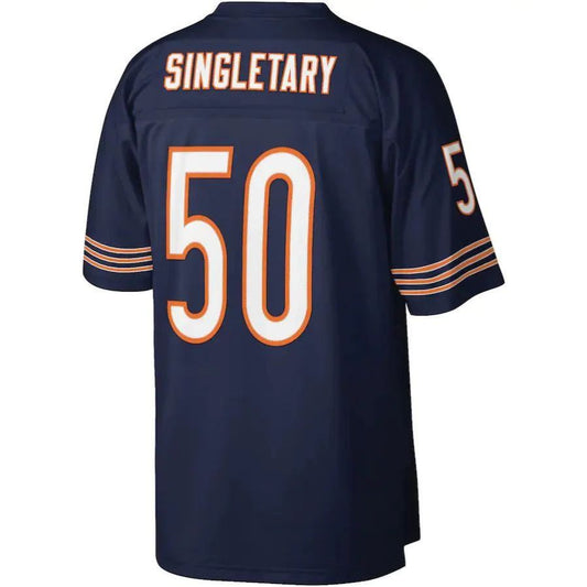 C.Bears #50 Mike Singletary Mitchell & Ness Navy Legacy Replica Player Jersey Stitched American Football Jerseys