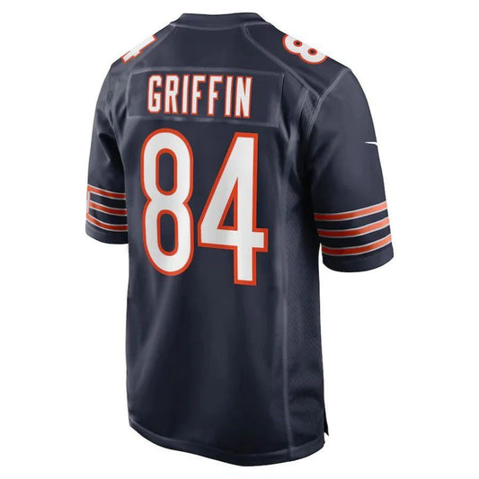 C.Bears #84 Ryan Griffin Navy Game Player Jersey Stitched American Football Jerseys