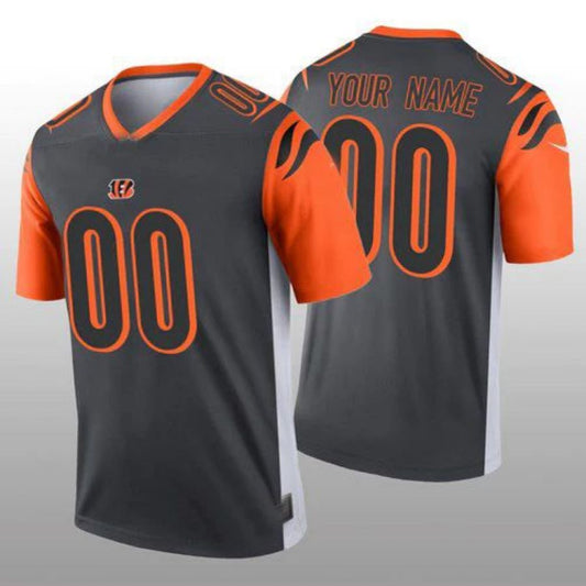 C.Bengals Custom Silver Inverted Legend Jersey Stitched American Football Jerseys