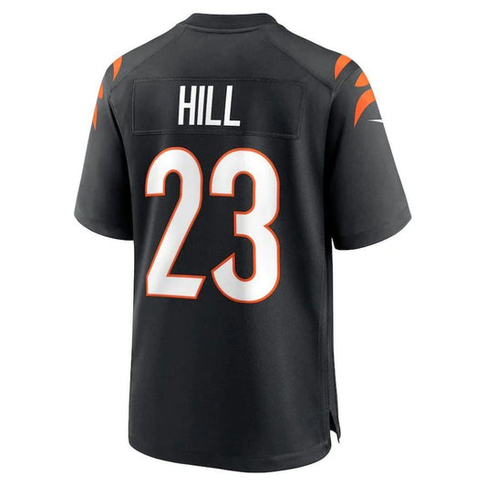 C.Bengals #23 Daxton Hill Black 2022 Draft First Round Pick Game Player Jersey Stitched American Football Jerseys
