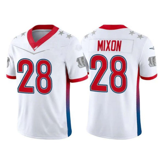 C.Bengals #28 Joe Mixon 2022 White Pro Bowl Stitched Player Jersey American Football Jerseys