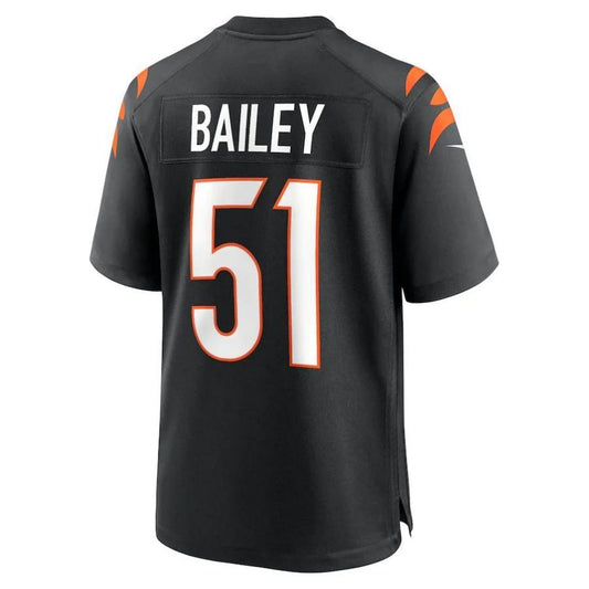 C.Bengals #51 Markus Bailey Black Player Game Jersey Stitched American Football Jerseys