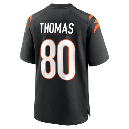 C.Bengals #80 Mike Thomas Black Player Game Jersey Stitched American Football Jerseys