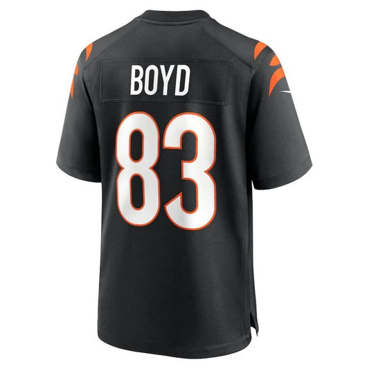 C.Bengals #83 Tyler Boyd Black Game Player Jersey Stitched American Football Jerseys