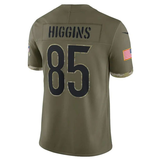 C.Bengals #85 Tee Higgins Olive 2022 Salute To Service Limited Player Jersey Stitched American Football Jerseys