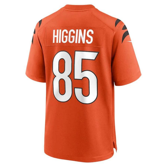 C.Bengals #85 Tee Higgins Orange Game Player Jersey Stitched American Football Jerseys