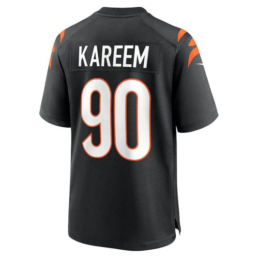 C.Bengals #90 Khalid Kareem Black Player Game Jersey Stitched American Football Jerseys