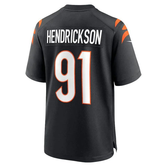 C.Bengals #91 Trey Hendrickson Black Team Game Player Jersey Stitched American Football Jerseys