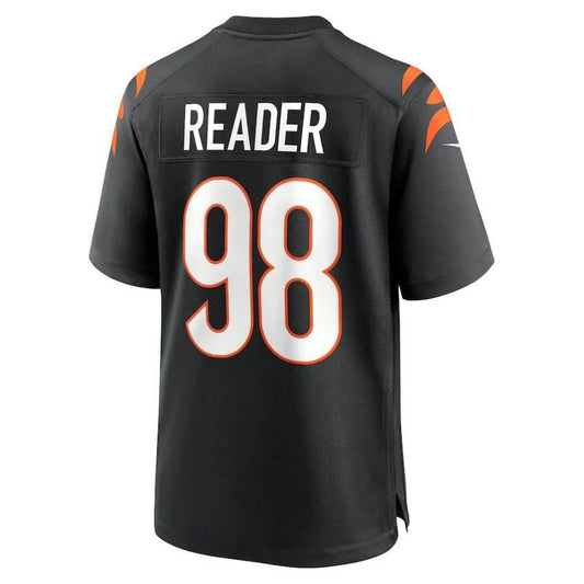 C.Bengals #98 D.J. Reader Black Game Player Jersey Stitched American Football Jerseys