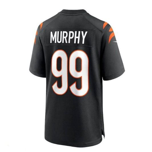 C.Bengals #99 Myles Murphy 2023 Draft First Round Pick Game Player Jersey - Black Stitched American Football Jerseys