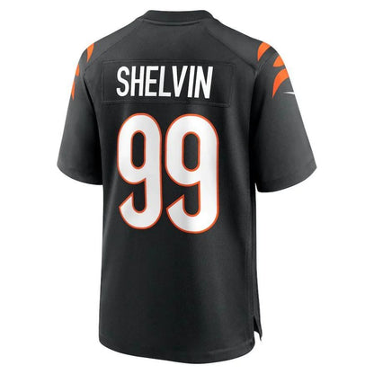 C.Bengals #99 Tyler Shelvin Black Game Player Jersey Stitched American Football Jerseys