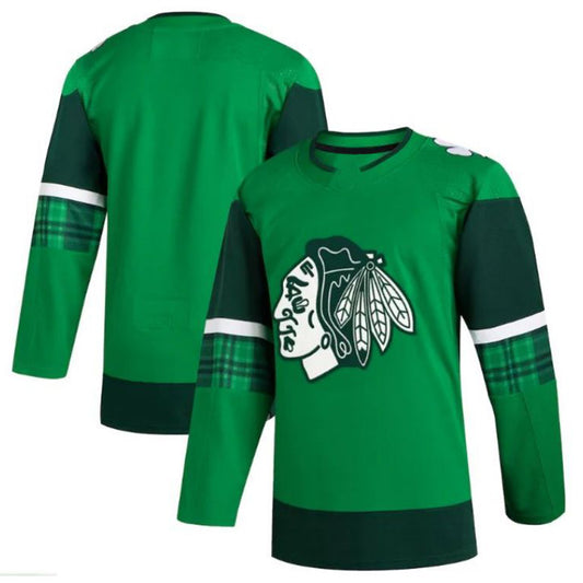 C.Blackhawks 2023 St. Patrick's Day Primegreen Authentic Jersey - Kelly Green Stitched American Hockey Jerseys