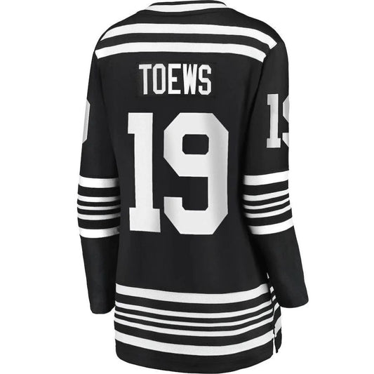 C.Blackhawks #19 Jonathan Toews Fanatics Branded Alternate Premier Breakaway Player Jersey Black Stitched American Hockey Jerseys