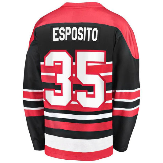 C.Blackhawks #35 Tony Esposito Fanatics Branded Premier Breakaway Retired Player Jersey Red Stitched American Hockey Jerseys