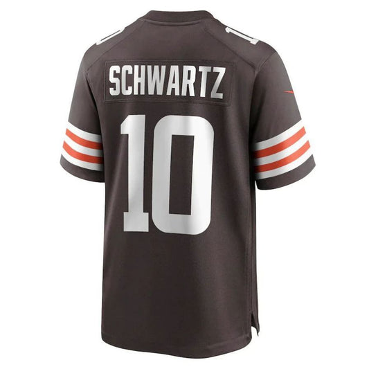 C.Browns #10 Anthony Schwartz Brown Game Player Jersey Stitched American Football Jerseys