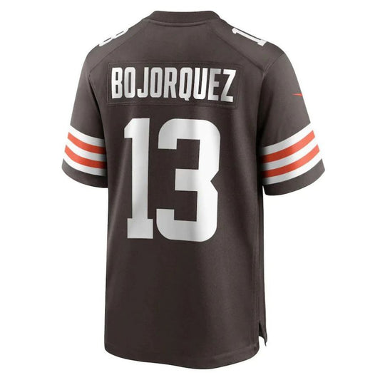 C.Browns #13 Corey Bojorquez Brown Game Player Jersey Stitched American Football Jerseys