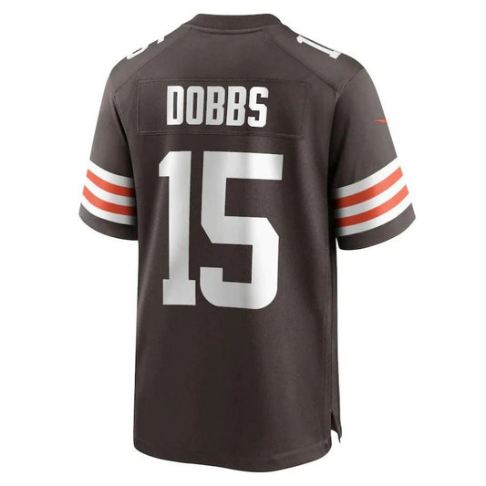 C.Browns #15 Joshua Dobbs Brown Game Player Jersey Stitched American Football Jerseys