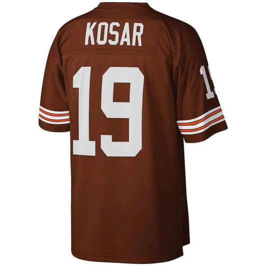 C.Browns #19 Bernie Kosar Mitchell & Ness Brown Legacy Replica Player Jersey Stitched American Football Jerseys