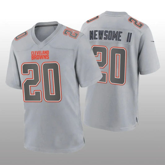 C.Browns #20 Greg Newsome II Gray Atmosphere Game Player Jersey Stitched American Football Jerseys