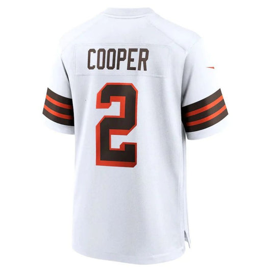C.Browns #2 Amari Cooper White Alternate Game Player Jersey Stitched American Football Jerseys