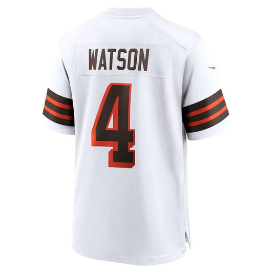 C.Browns #4 Deshaun Watson White Alternate Game Player Jersey Stitched American Football Jerseys